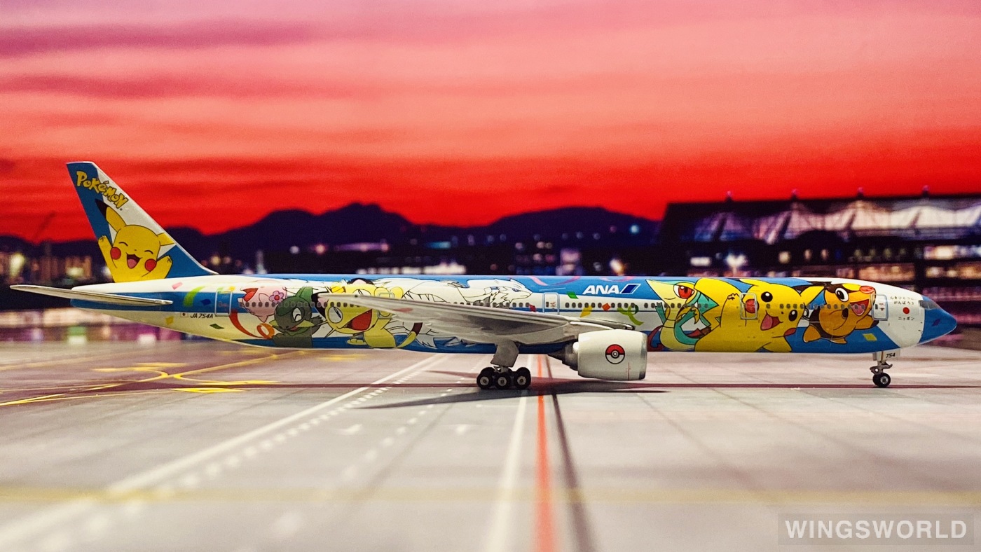 Phoenix 1:400 Boeing 777-300 ANA 全日空PH10535 JA754A 皮卡丘彩绘的照片作者:ww11446 - 飞机模型 世界资料库
