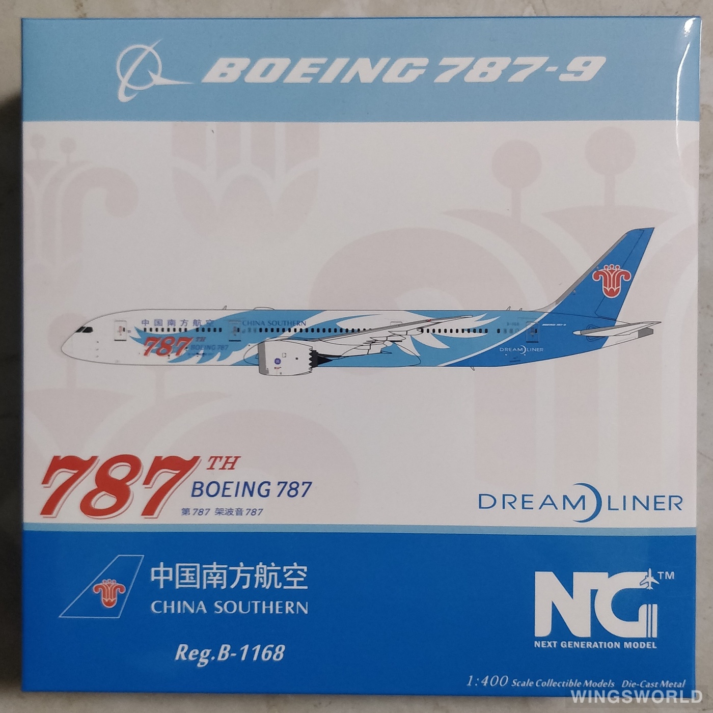 NGmodels 1:400 NG55011 China Southern 中国南方航空 Boeing 787-9 B-1168