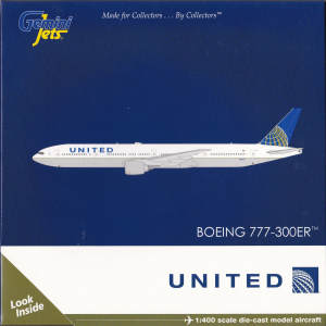 United Airlines 美国联合航空 Boeing 777-300 N58031 2010s colors. With rolling gears. GJUAL1605 Geminijets 1:400
