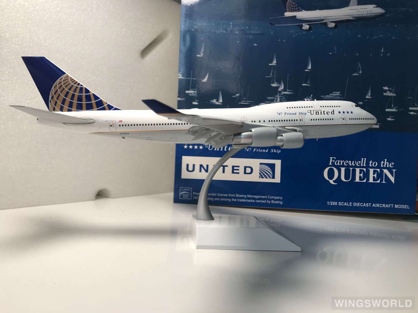 JC Wings 1:200 XX2203A United Airlines 美国联合航空 Boeing 747-400 N118UA
