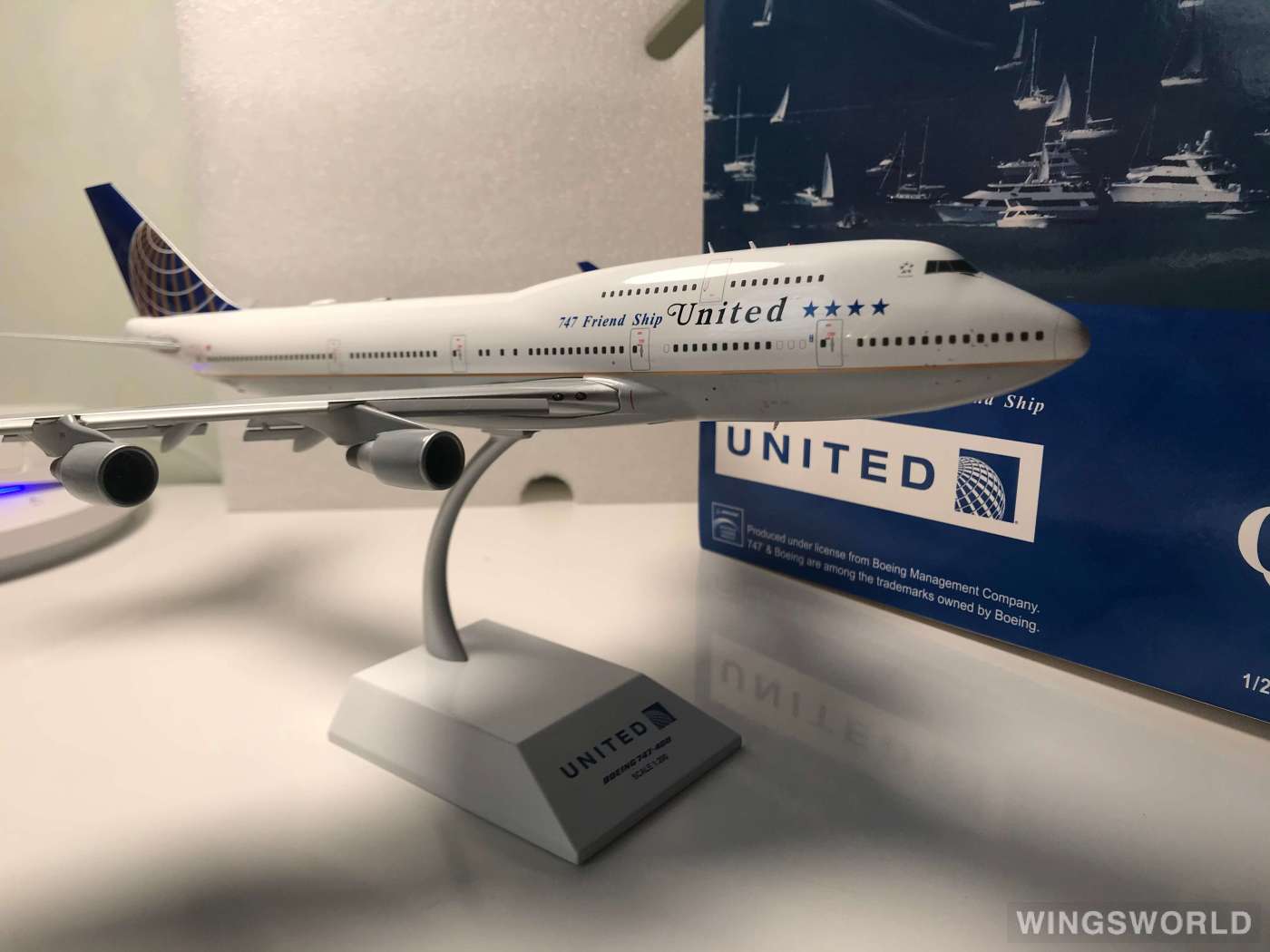 JC Wings 1:200 XX2203A United Airlines 美国联合航空 Boeing 747-400 N118UA