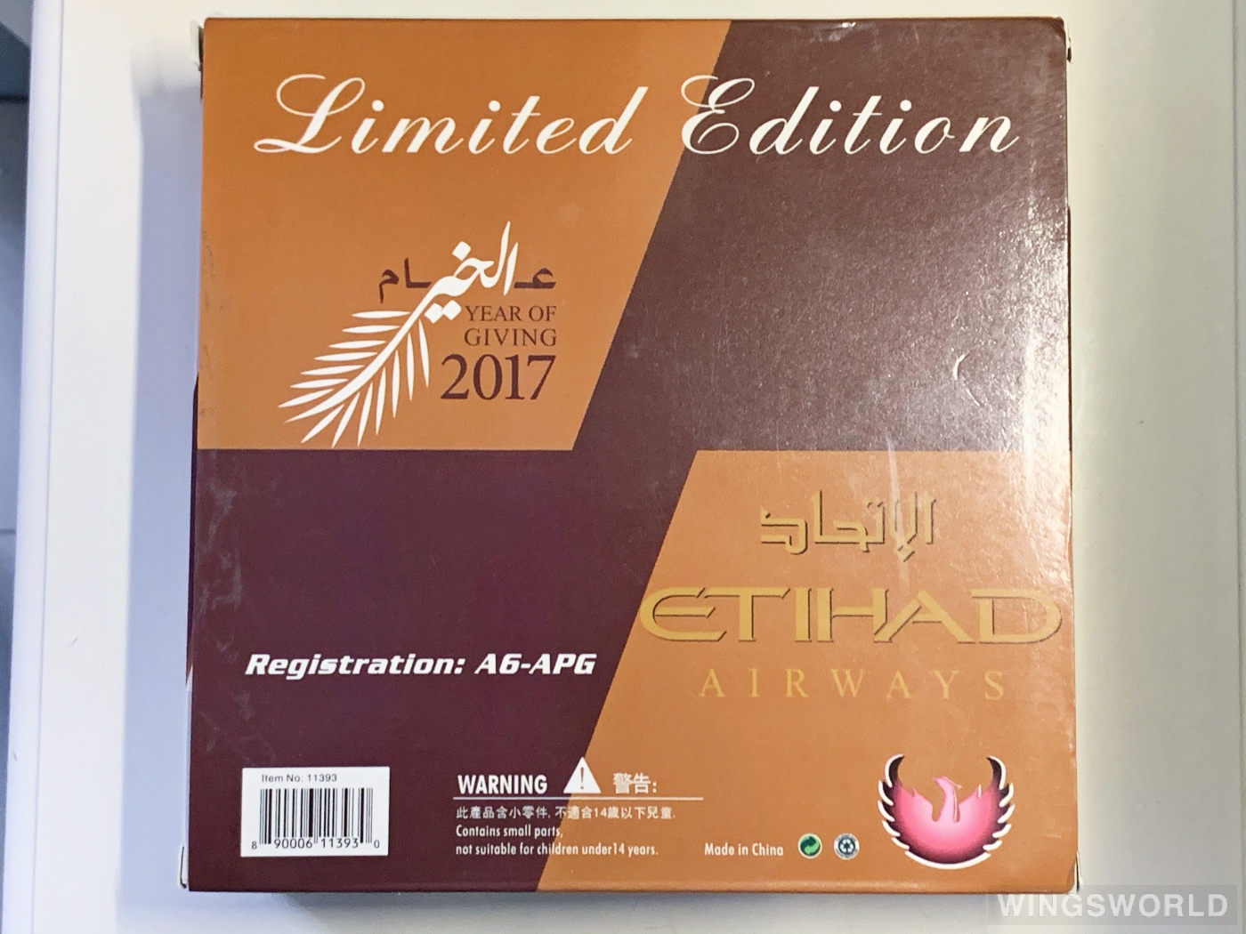 Phoenix 1:400 PH11393 Etihad Airways 阿提哈德航空 Airbus A380-800 A6-APG