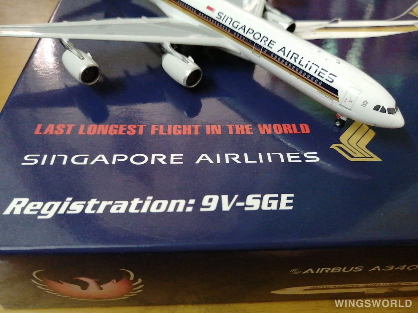 Phoenix 1:400 PH10872 Singapore Airlines 新加坡航空 Airbus A340-500 9V-SGE