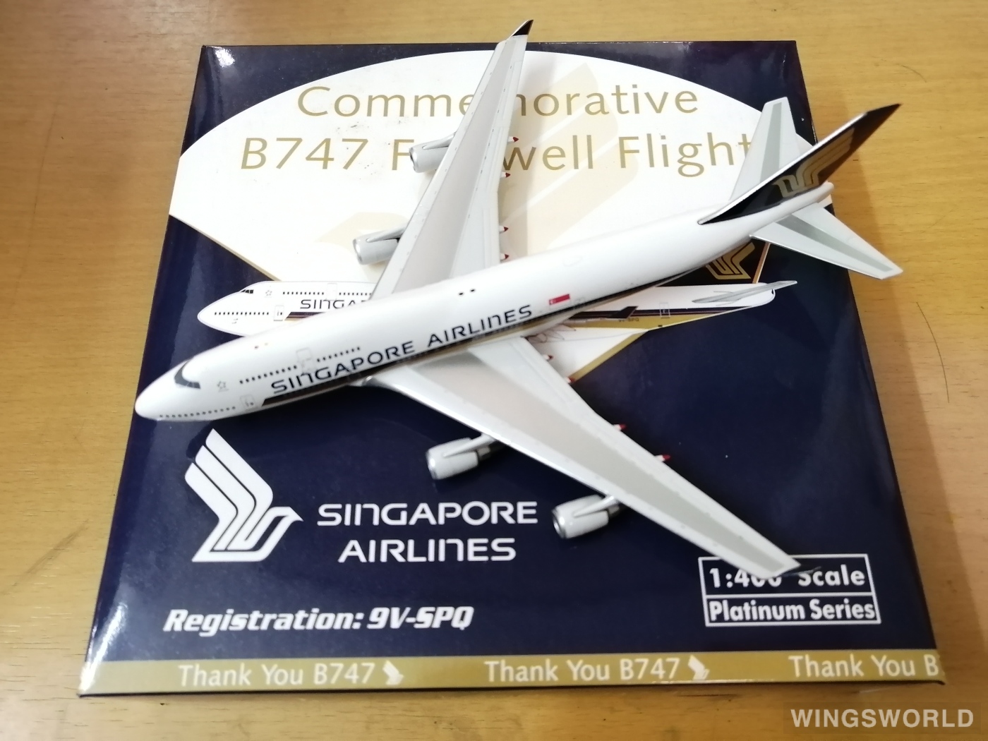 Phoenix 1:400 PH10612 Singapore Airlines 新加坡航空 Boeing 747-400 9V-SPQ
