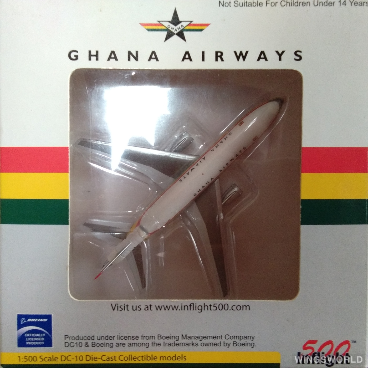 Inflight500 1:500 IF5D10004 Ghana Airways 加纳航空 McDonnell Douglas DC-10 9G-ANA