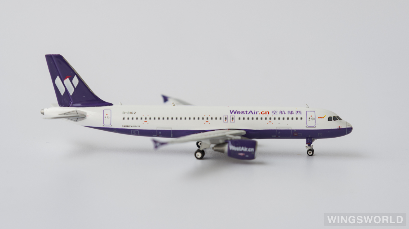 Phoenix 1:400 PH11292 West Air 西部航空 Airbus A320 B-8102