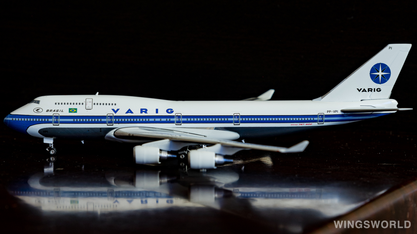 Phoenix 1:400 PH10705 VARIG 里约格朗德航空 Boeing 747-400 PP-VPI