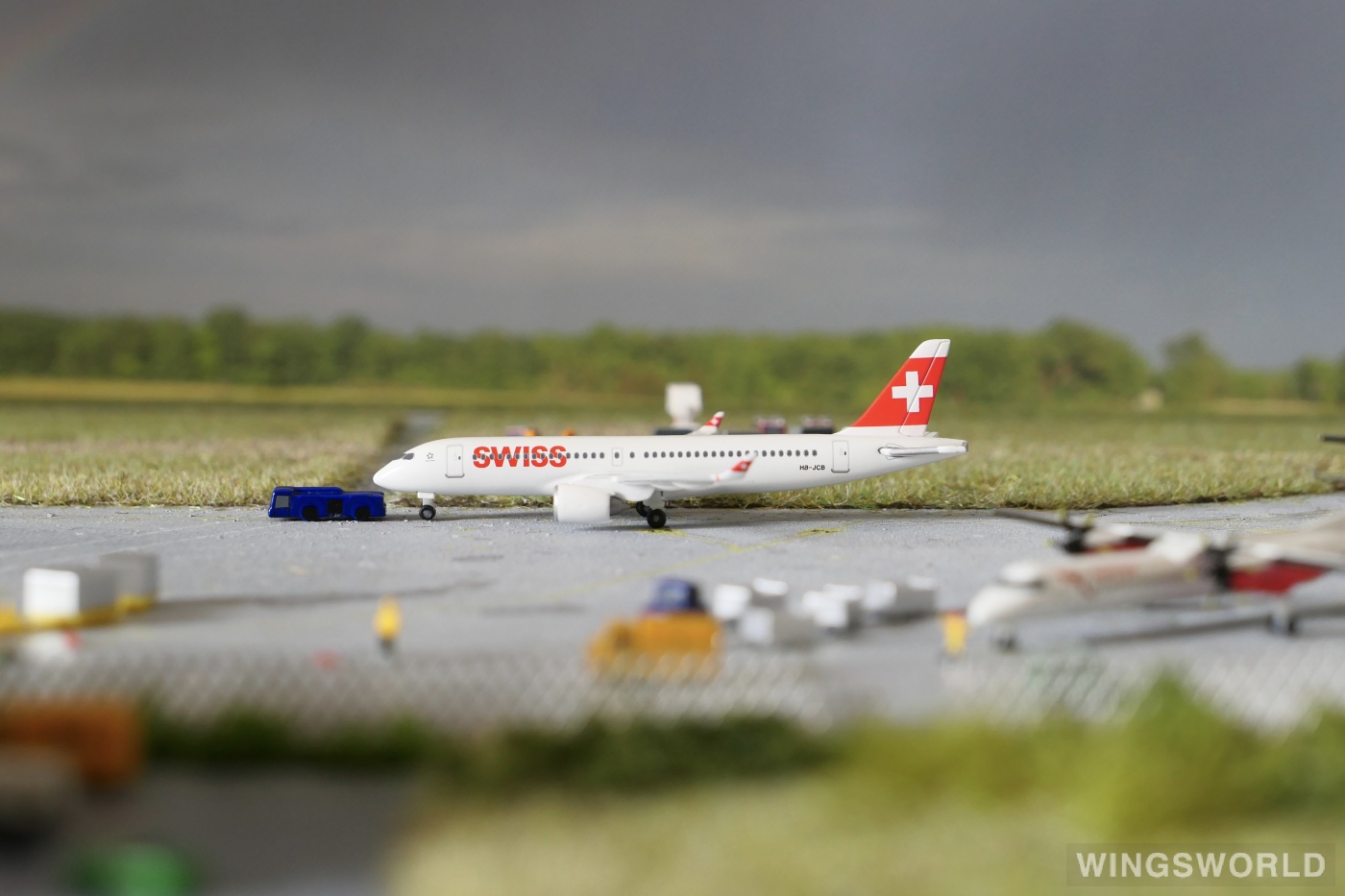 Herpa 1:500 532877 Swiss 瑞士国际航空 Airbus A220-300 HB-JCB