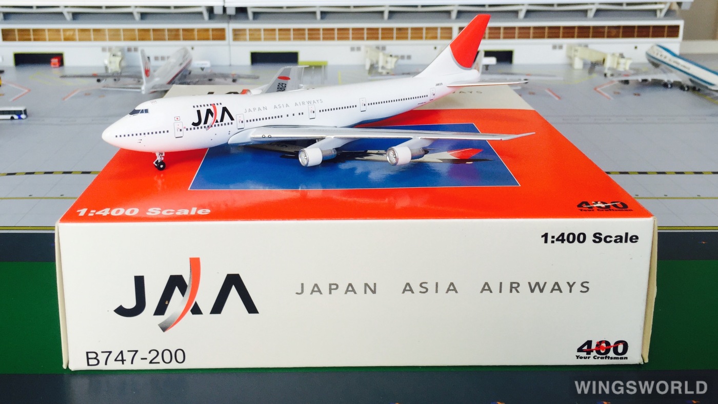 Big Bird 1:400 BB4-2004-30 Japan Asia Airways 日本亚细亚航空 Boeing 747-200 JA8129