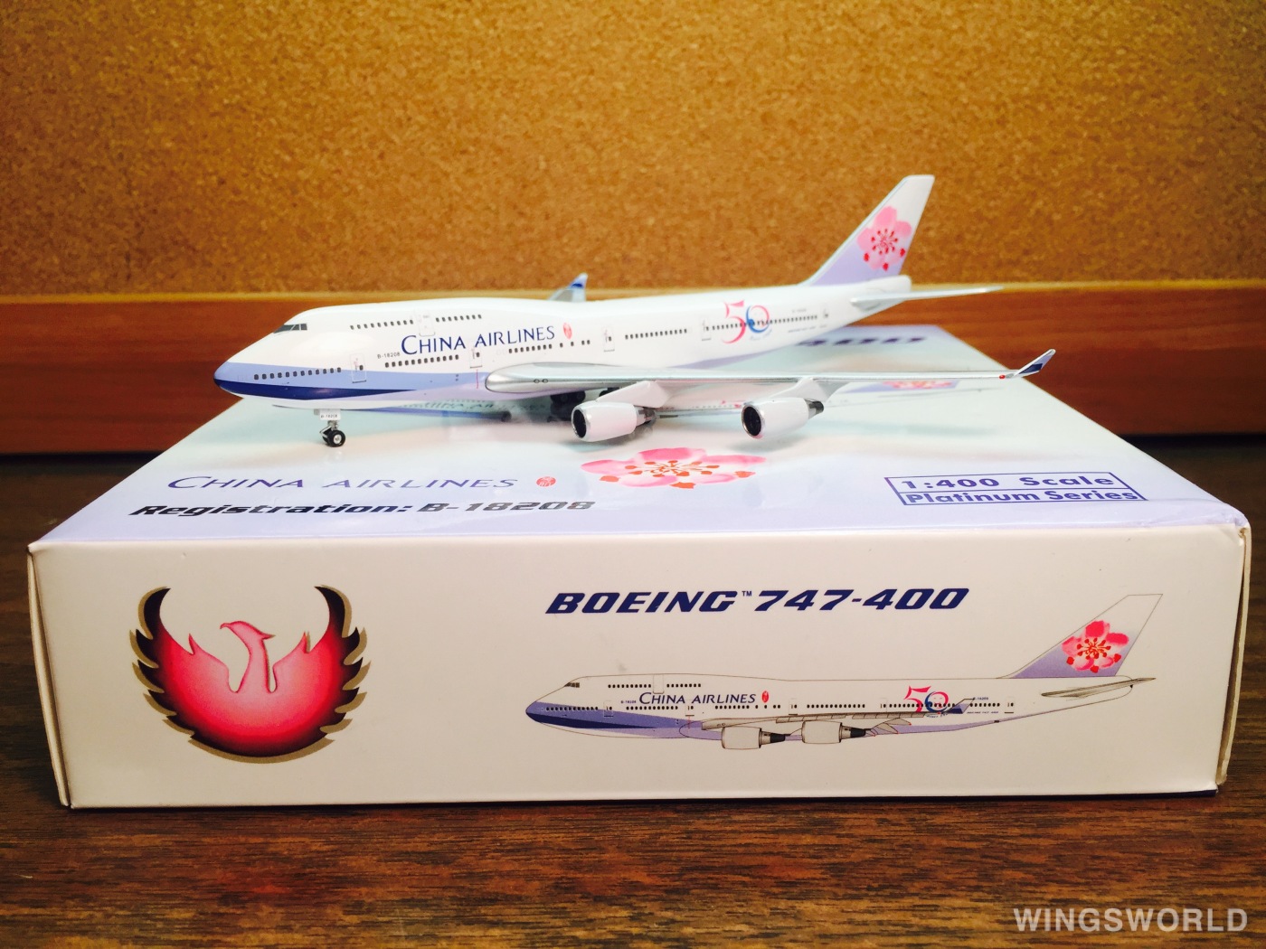 Phoenix 1:400 PH10351 China Airlines 中华航空 Boeing 747-400 B-18208