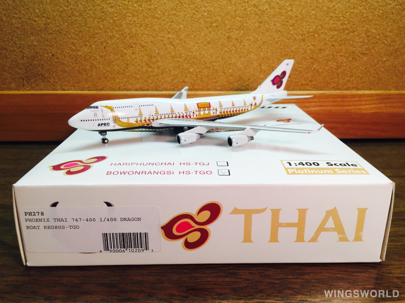 Phoenix 1:400 PH10209A Thai Airways 泰国国际航空 Boeing 747-400 HS-TGO