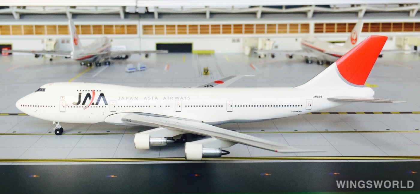 Big Bird 1:400 BB4-2004-30 Japan Asia Airways 日本亚细亚航空 Boeing 747-200 JA8129