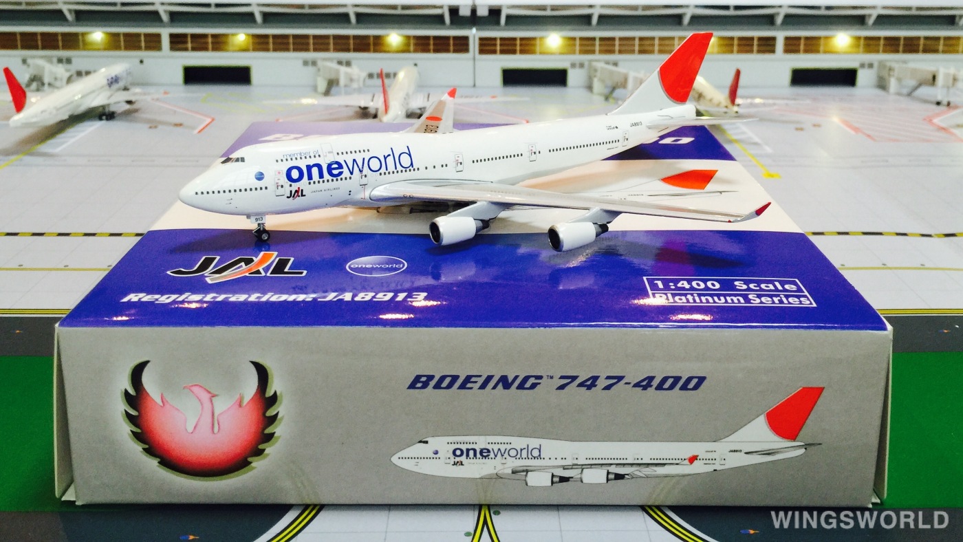 Phoenix 1:400 PH10327 Japan Airlines 日本航空 Boeing 747-400 JA8913