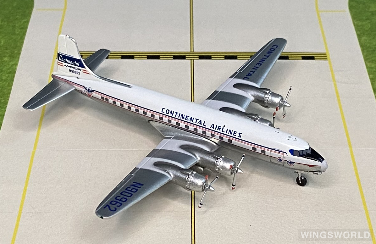 AeroClassics 1:400 Douglas DC-6 Continental Airlines 美国大陆航空 AC419477 ...