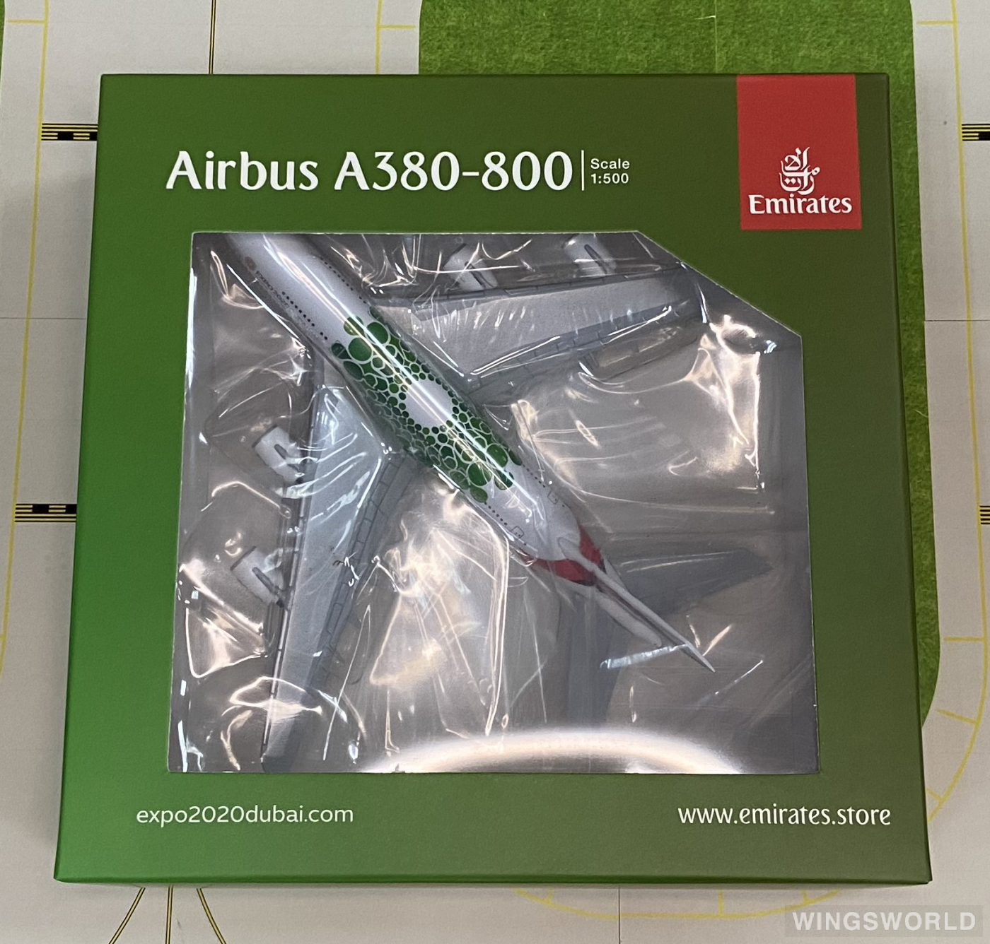 Herpa 1:500 533522 Emirates 阿联酋航空 Airbus A380-800 A6-EOW