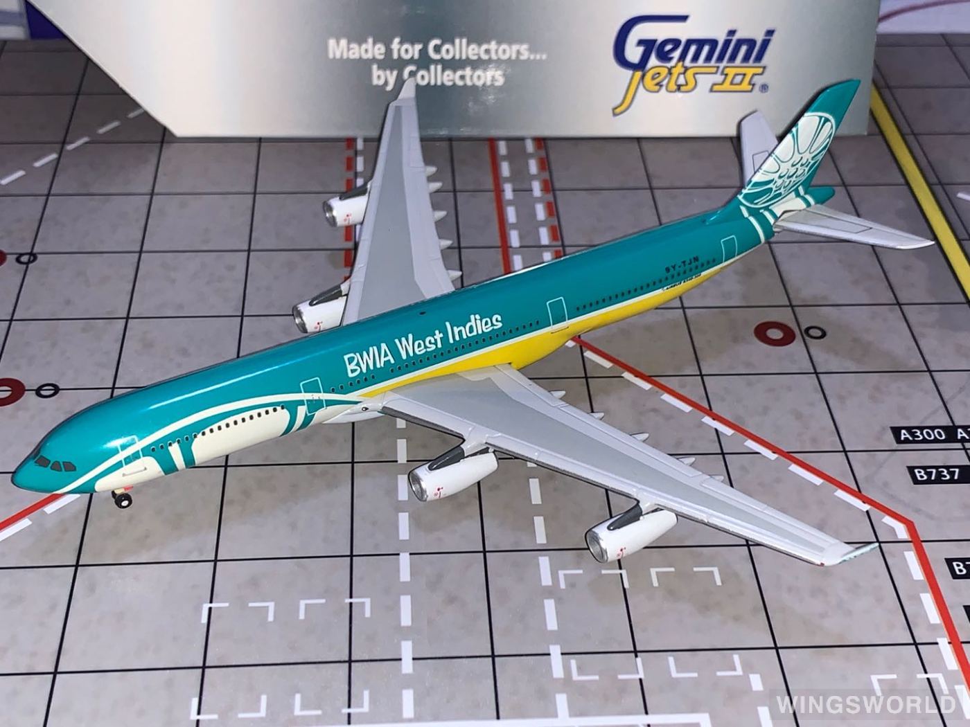Geminijets 1:400 GJBWA316 BWIA West Indies Airways Airbus A340-300 9Y-TJN