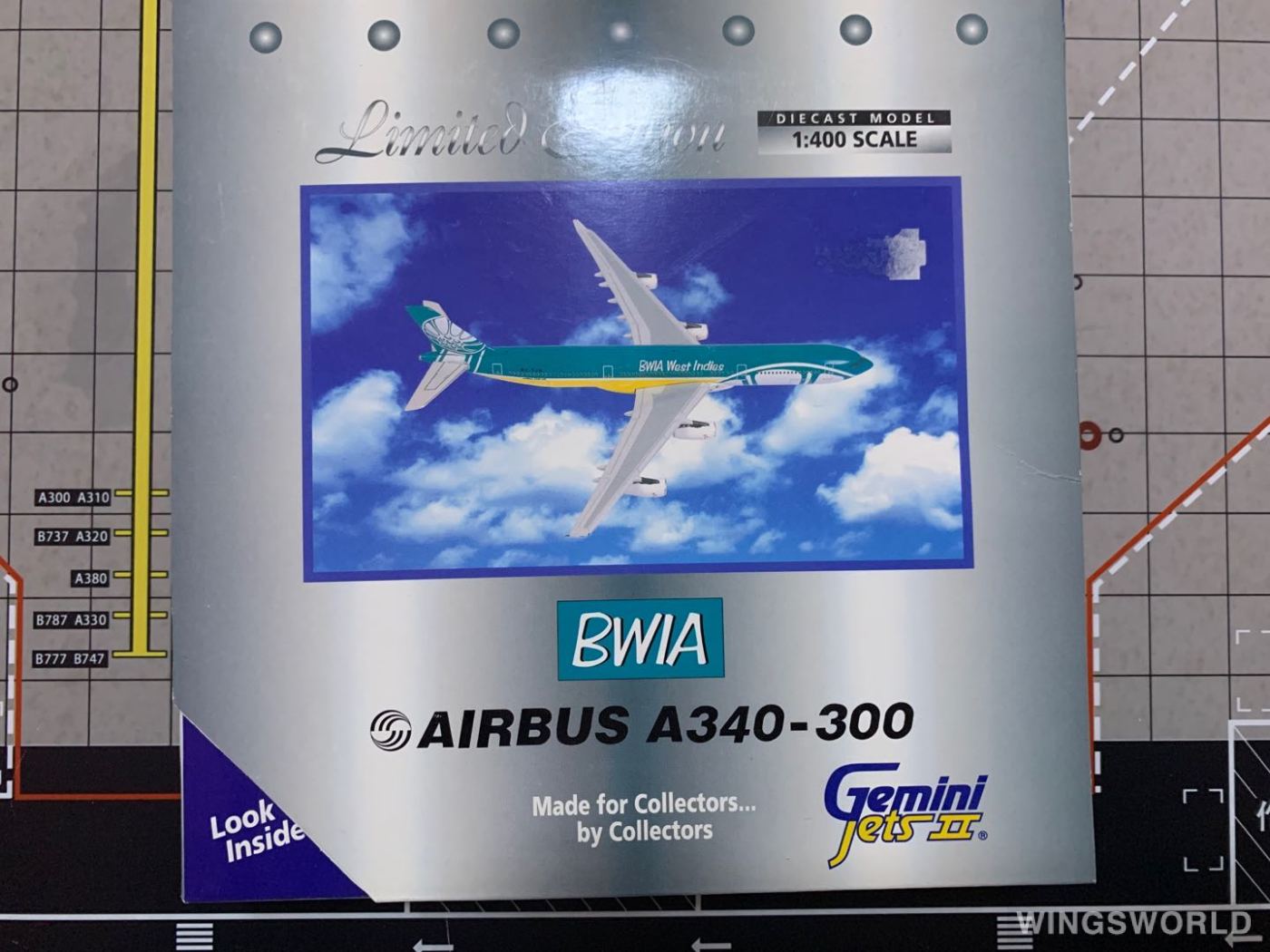 Geminijets 1:400 GJBWA316 BWIA West Indies Airways Airbus A340-300 9Y-TJN