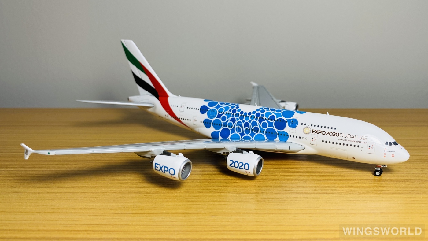 Geminijets 1:400 GJUAE1833 Emirates 阿联酋航空 Airbus A380-800 A6-EOC