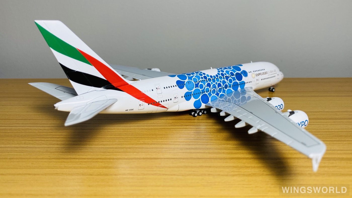 Geminijets 1:400 GJUAE1833 Emirates 阿联酋航空 Airbus A380-800 A6-EOC