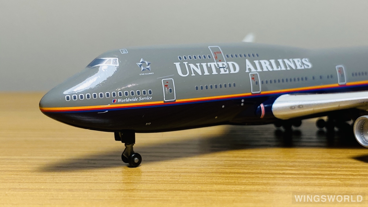 Dragon Models 1:400 55694 United Airlines 美国联合航空 Boeing 747-400 N117UA