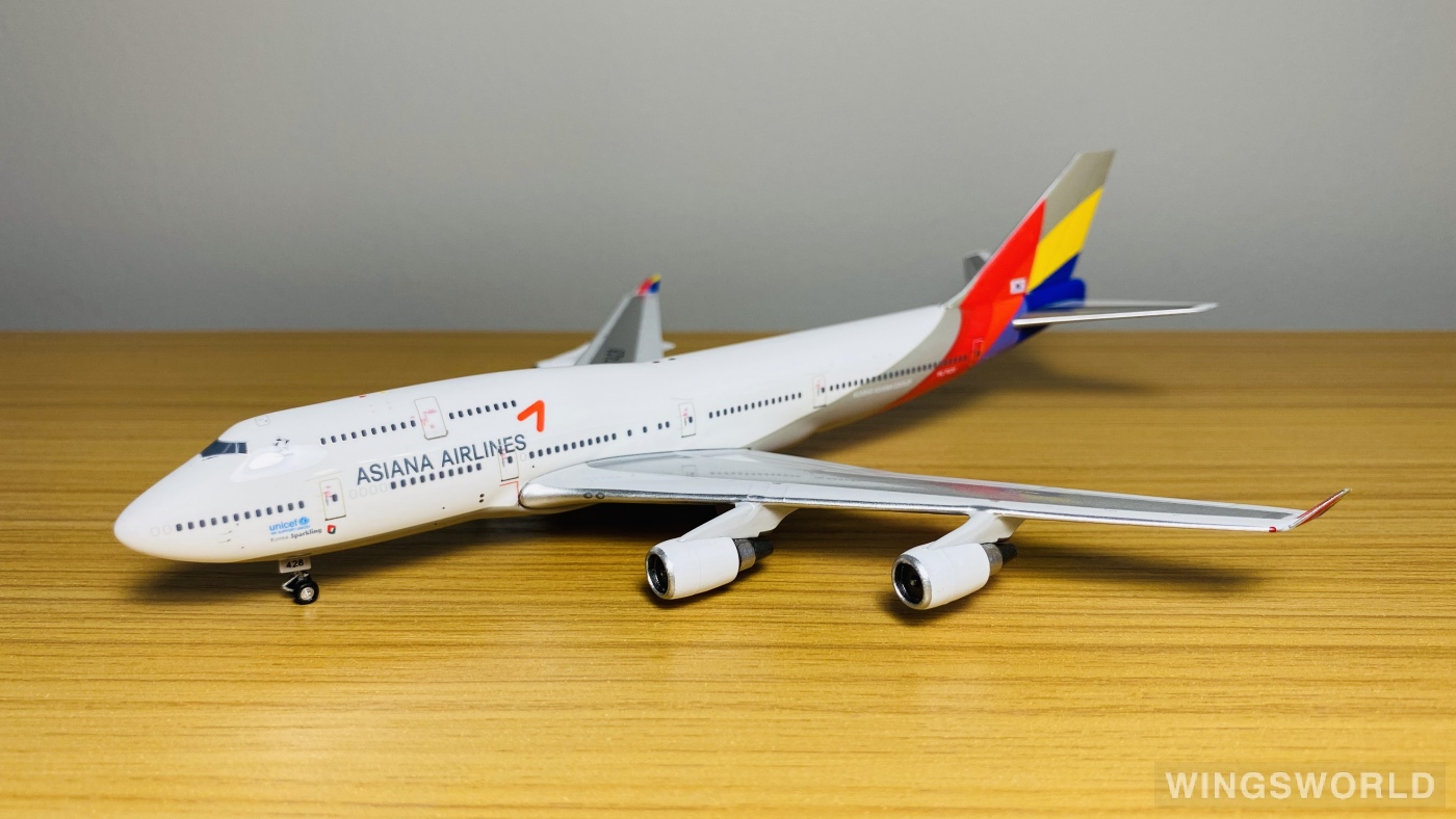 Phoenix 1:400 PH10582 Asiana 韩亚航空 Boeing 747-400 HL7428