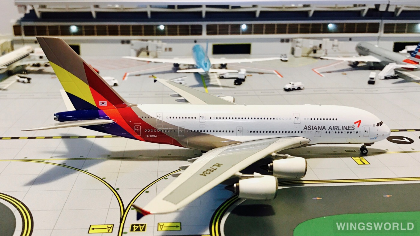 Phoenix 1:400 PH11153 Asiana 韩亚航空 Airbus A380-800 HL7634