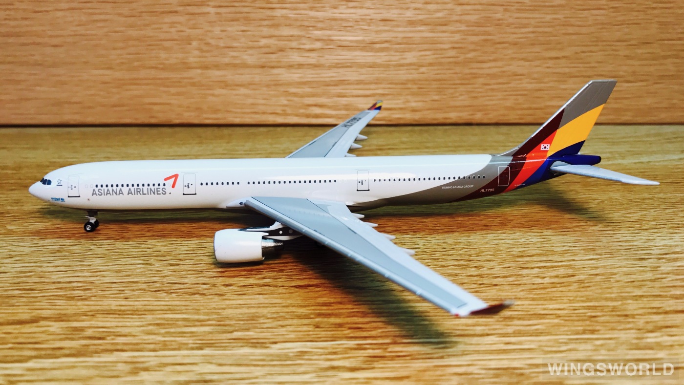 AeroClassics 1:400 ACHL7795 Asiana 韩亚航空 Airbus A330-300 HL7795