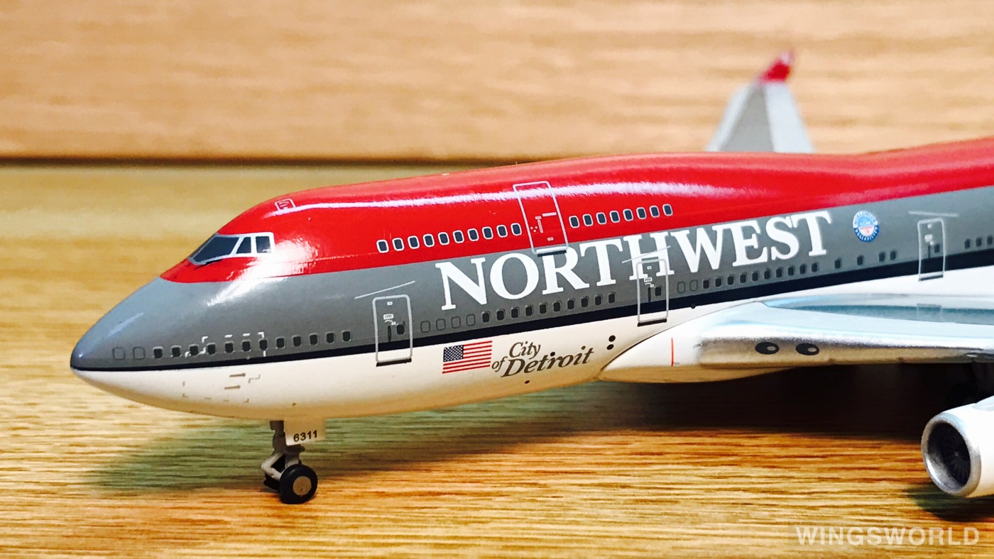 Geminijets 1:400 GJNWA927 Northwest Airlines 美国西北航空 Boeing 747-400 N671US
