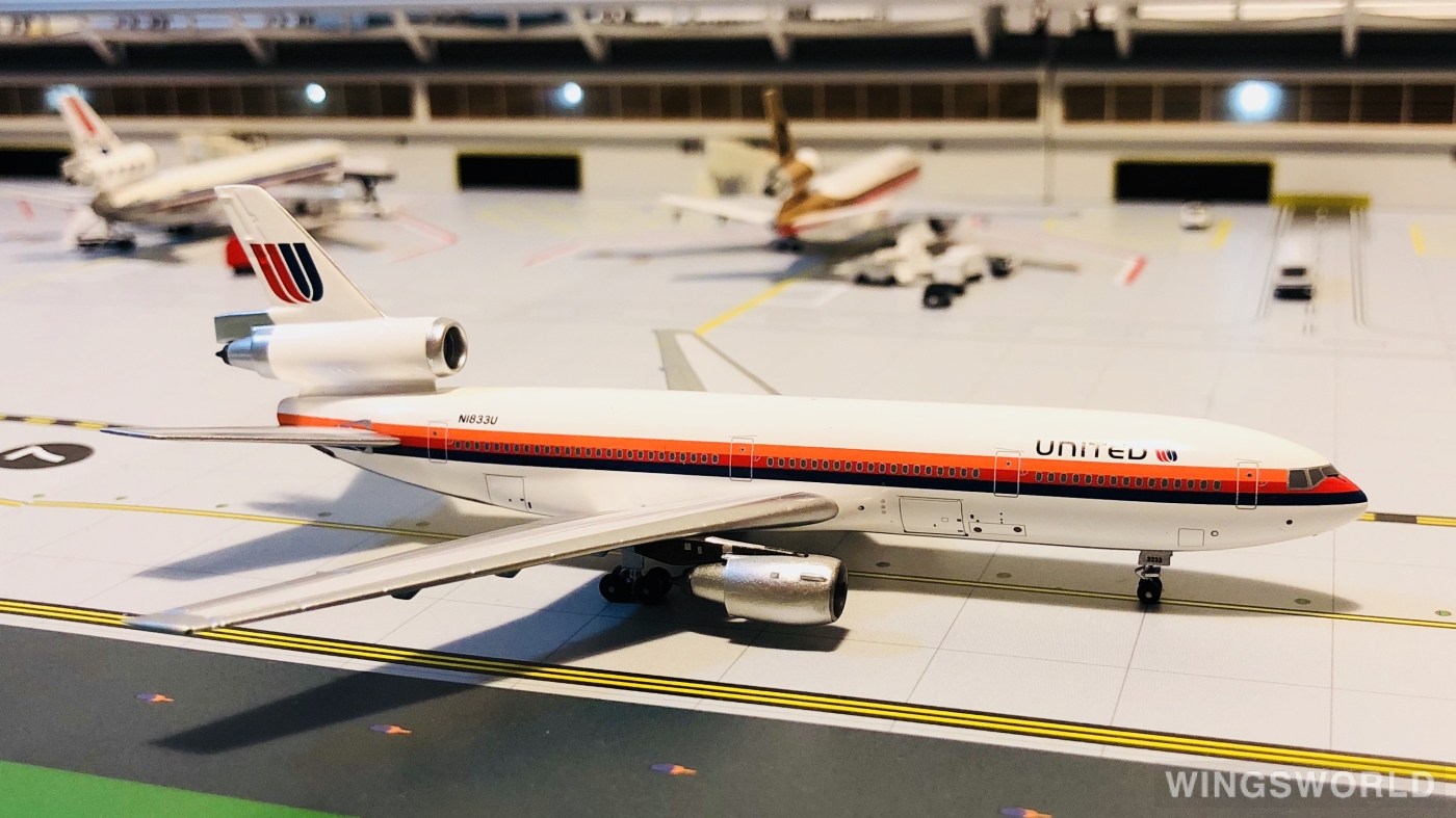 AeroClassics 1:400 ACN1833U United Airlines 美国联合航空 McDonnell Douglas DC-10 N1833U