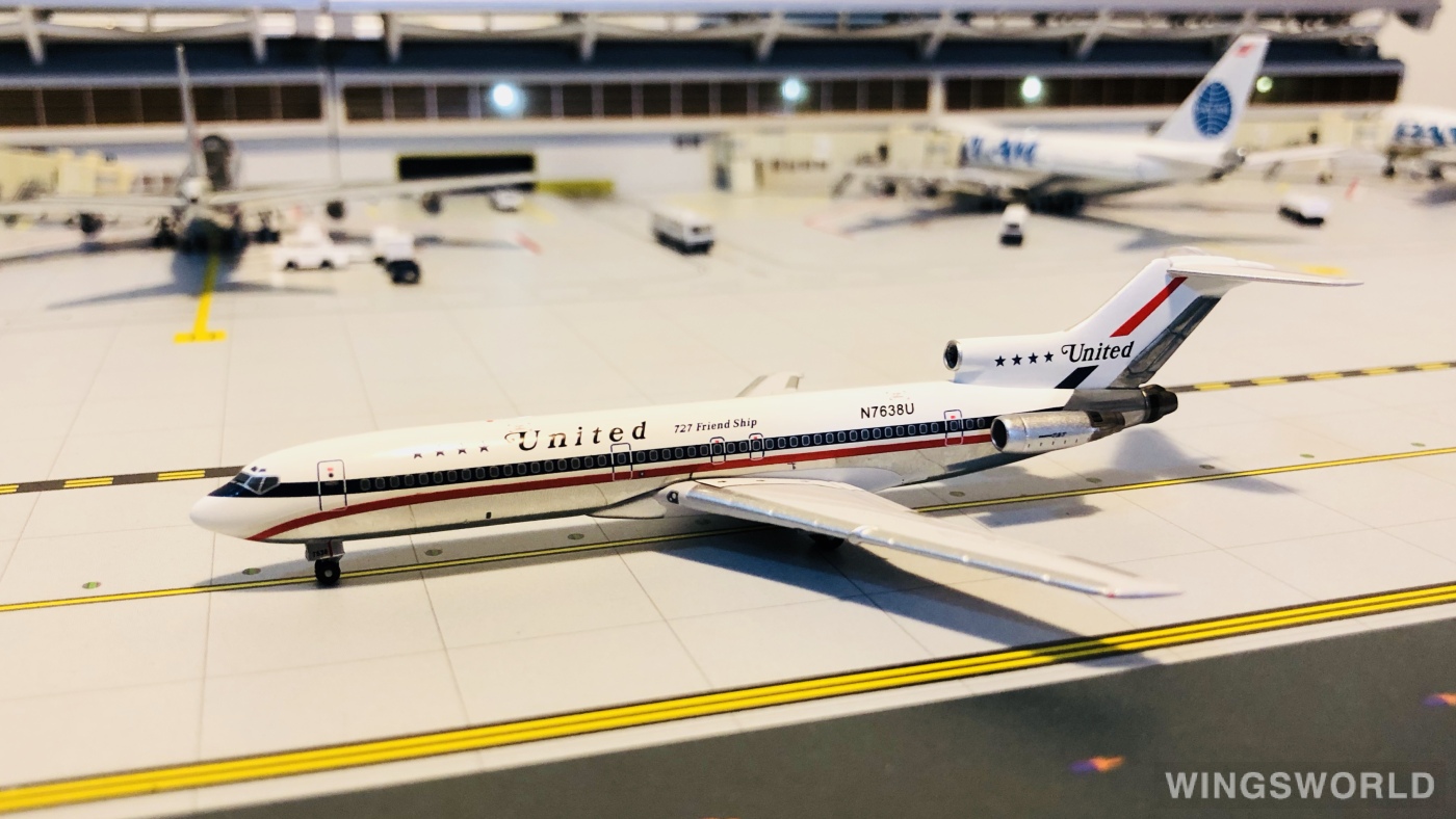 AeroClassics 1:400 ACN7638U United Airlines 美国联合航空 Boeing 727-200 N7638U