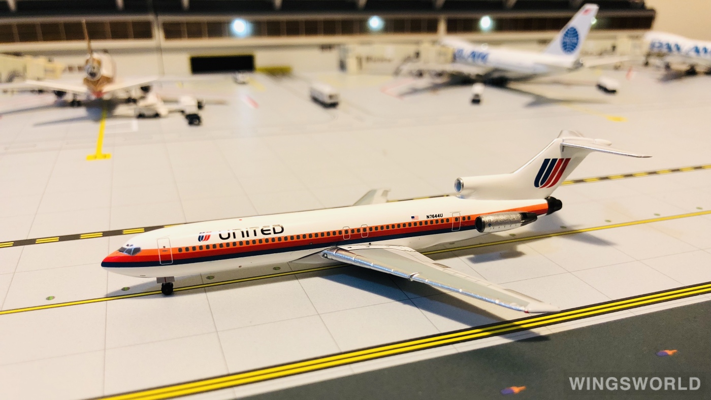 AeroClassics 1:400 ACN7644U United Airlines 美国联合航空 Boeing 727-200 N7644U