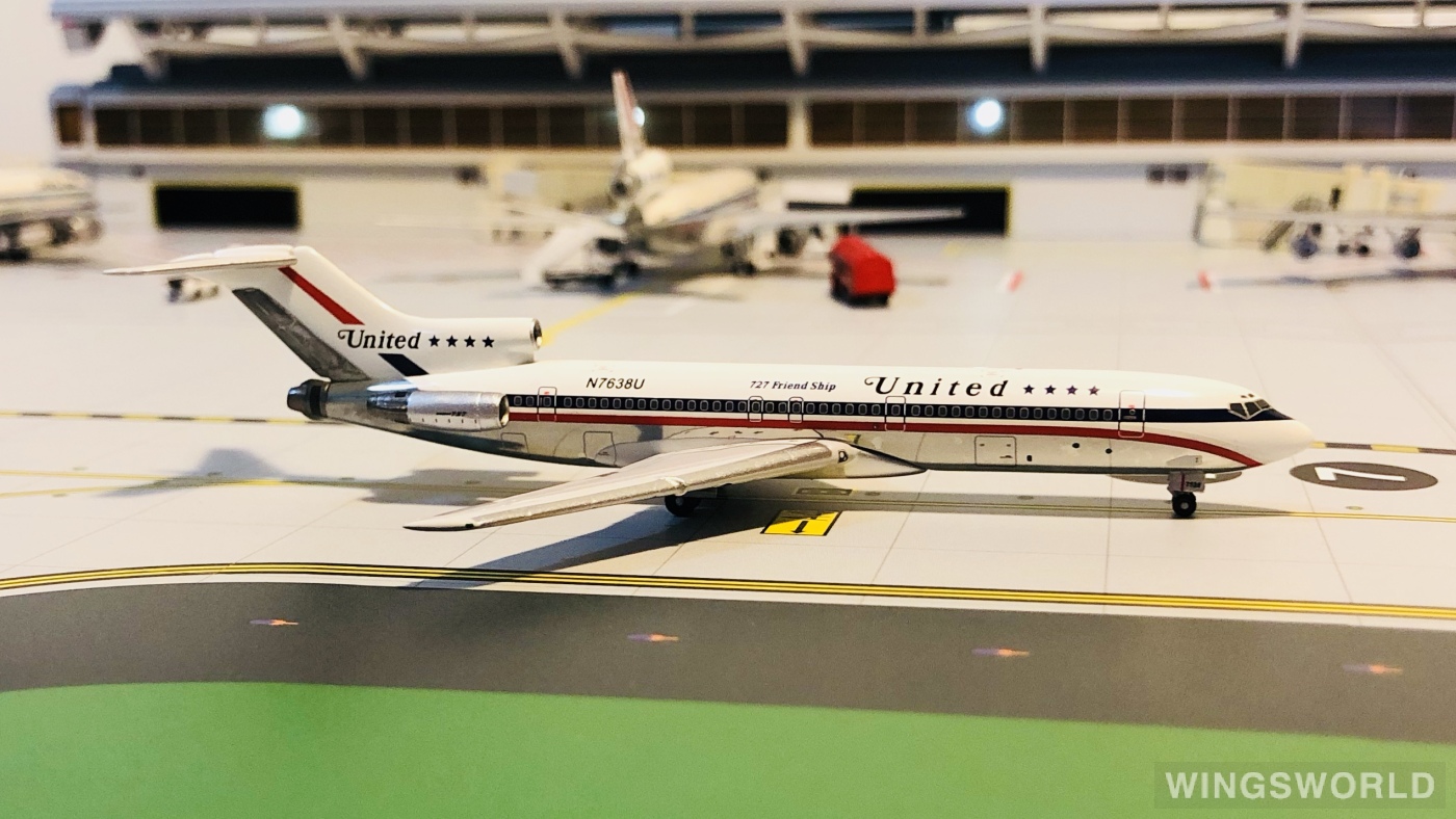AeroClassics 1:400 ACN7638U United Airlines 美国联合航空 Boeing 727-200 N7638U