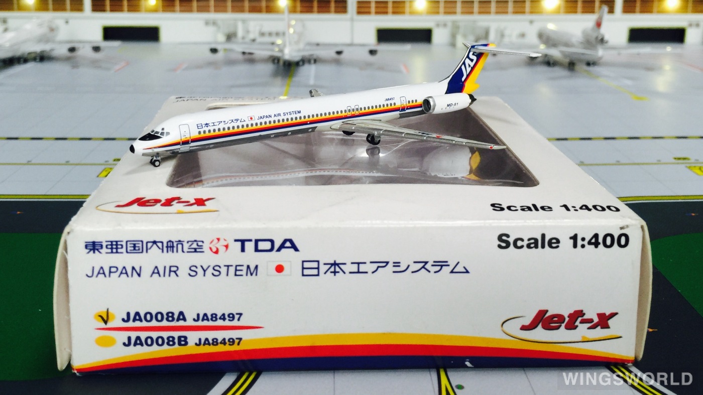 Jet-X 1:400 JXJA008A JAS 日本佳速航空 McDonnell Douglas MD-81 JA8497