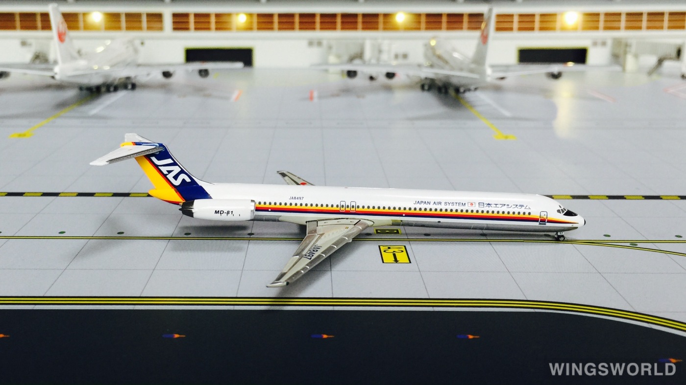 Jet-X 1:400 McDonnell Douglas MD-81 JAS 日本佳速航空JXJA008A 