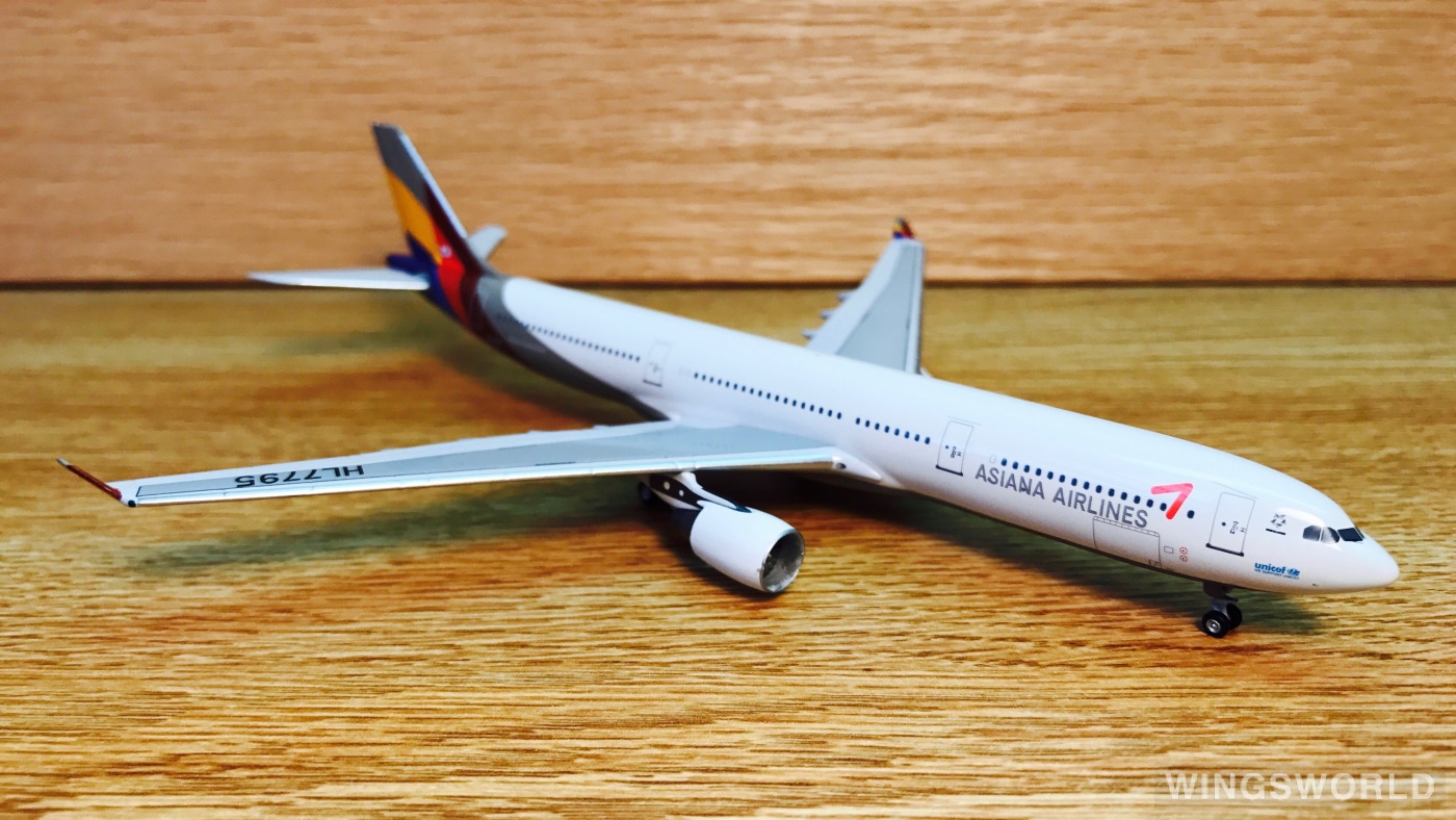 AeroClassics 1:400 ACHL7795 Asiana 韩亚航空 Airbus A330-300 HL7795