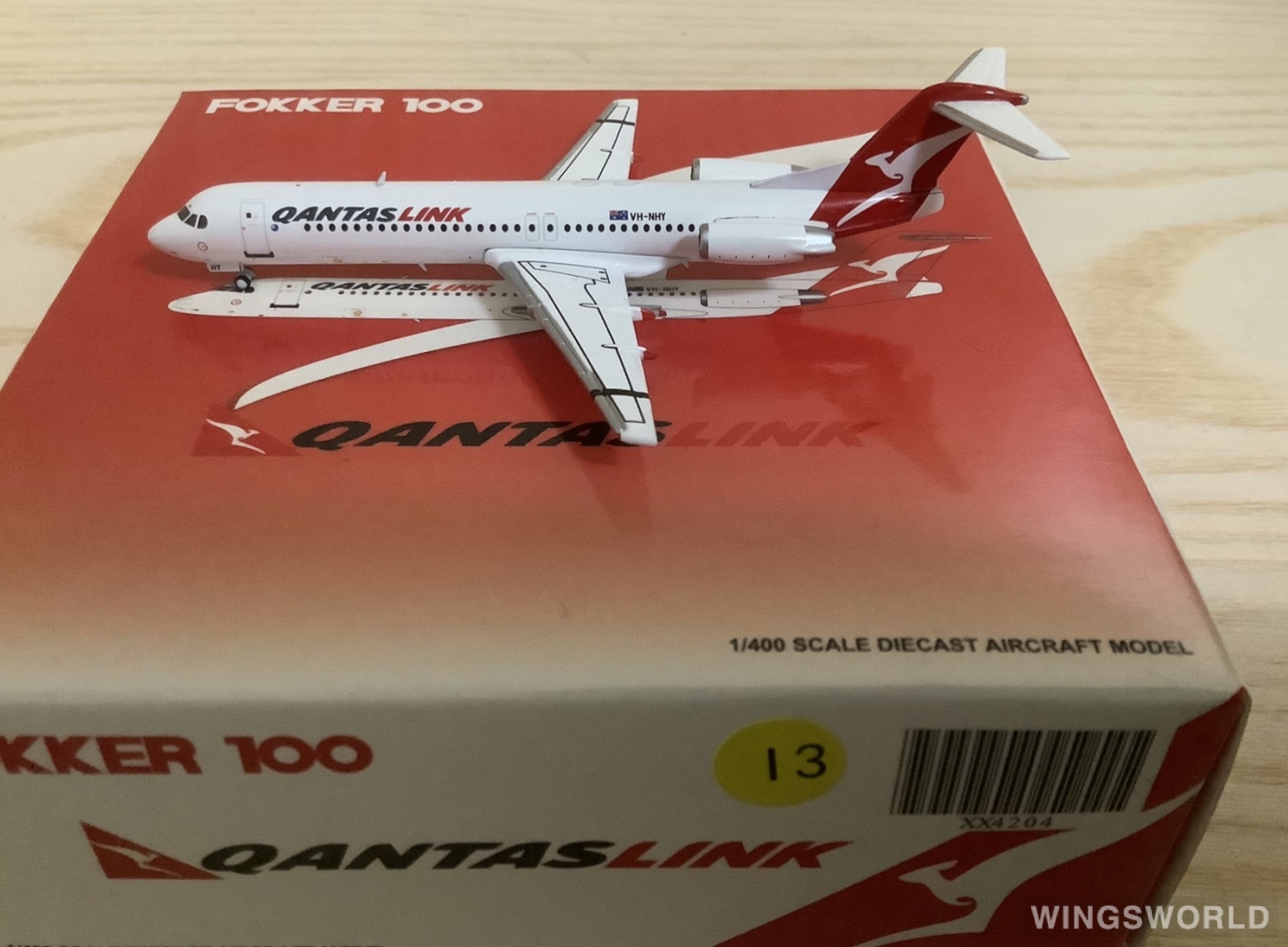 JC Wings 1:400 XX4204 QantasLink 澳洲连线航空 Fokker 100 VH-NHY