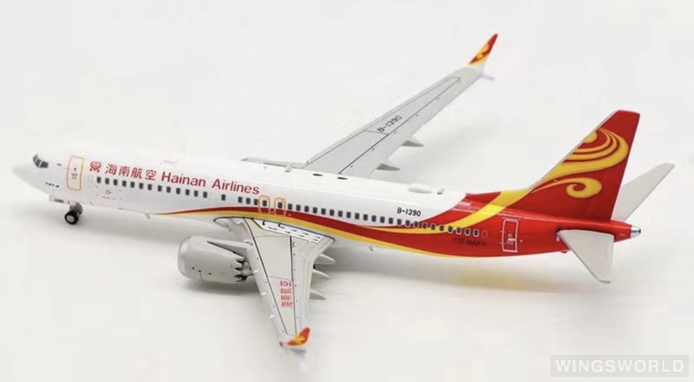 JC Wings 1:400 XX4020 Hainan Airlines 海南航空 Boeing 737 MAX 8 B-1390