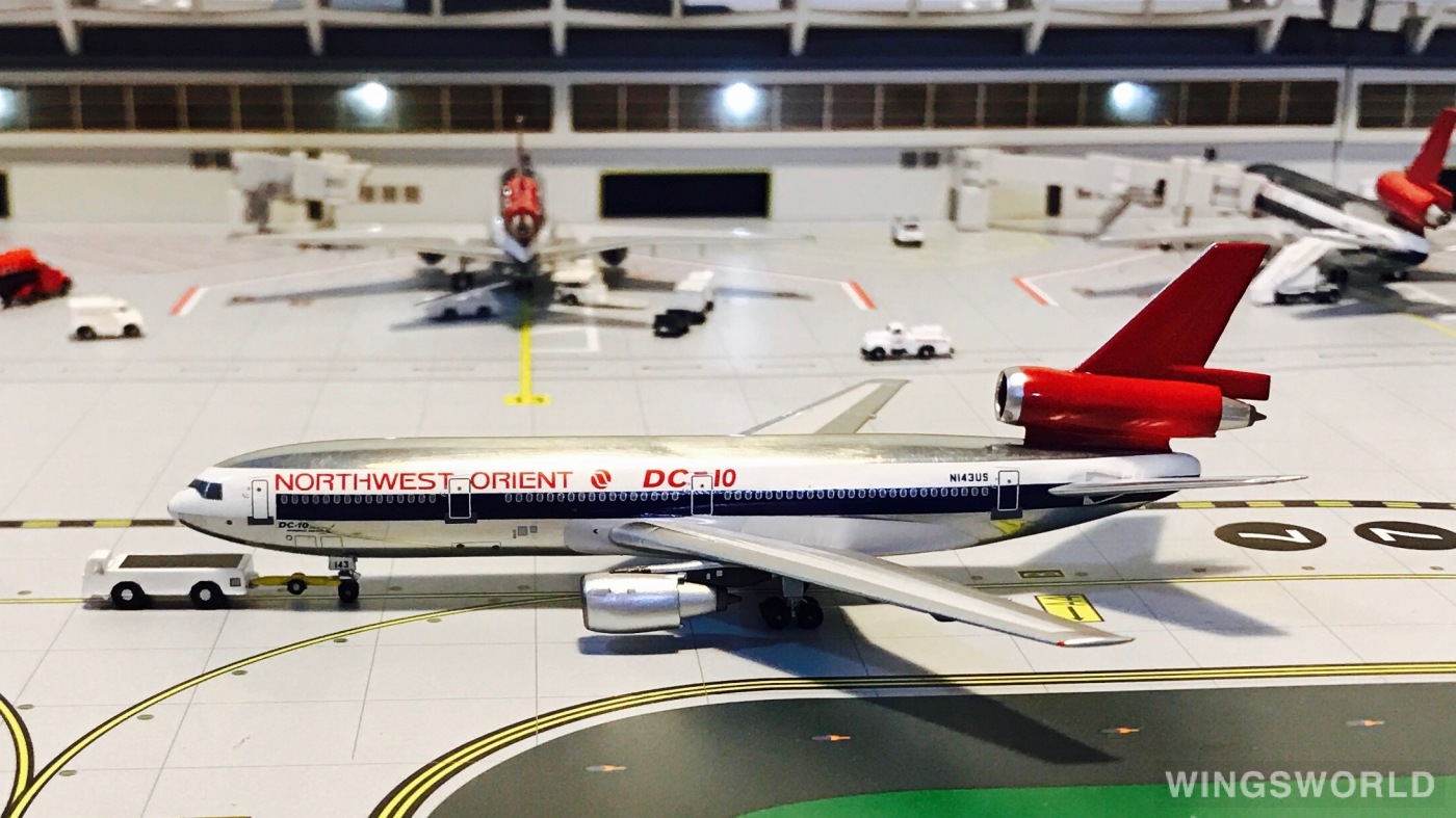 AeroClassics 1:400 ACN143US Northwest Orient 美国西北东方航空 McDonnell Douglas DC-10 N143US