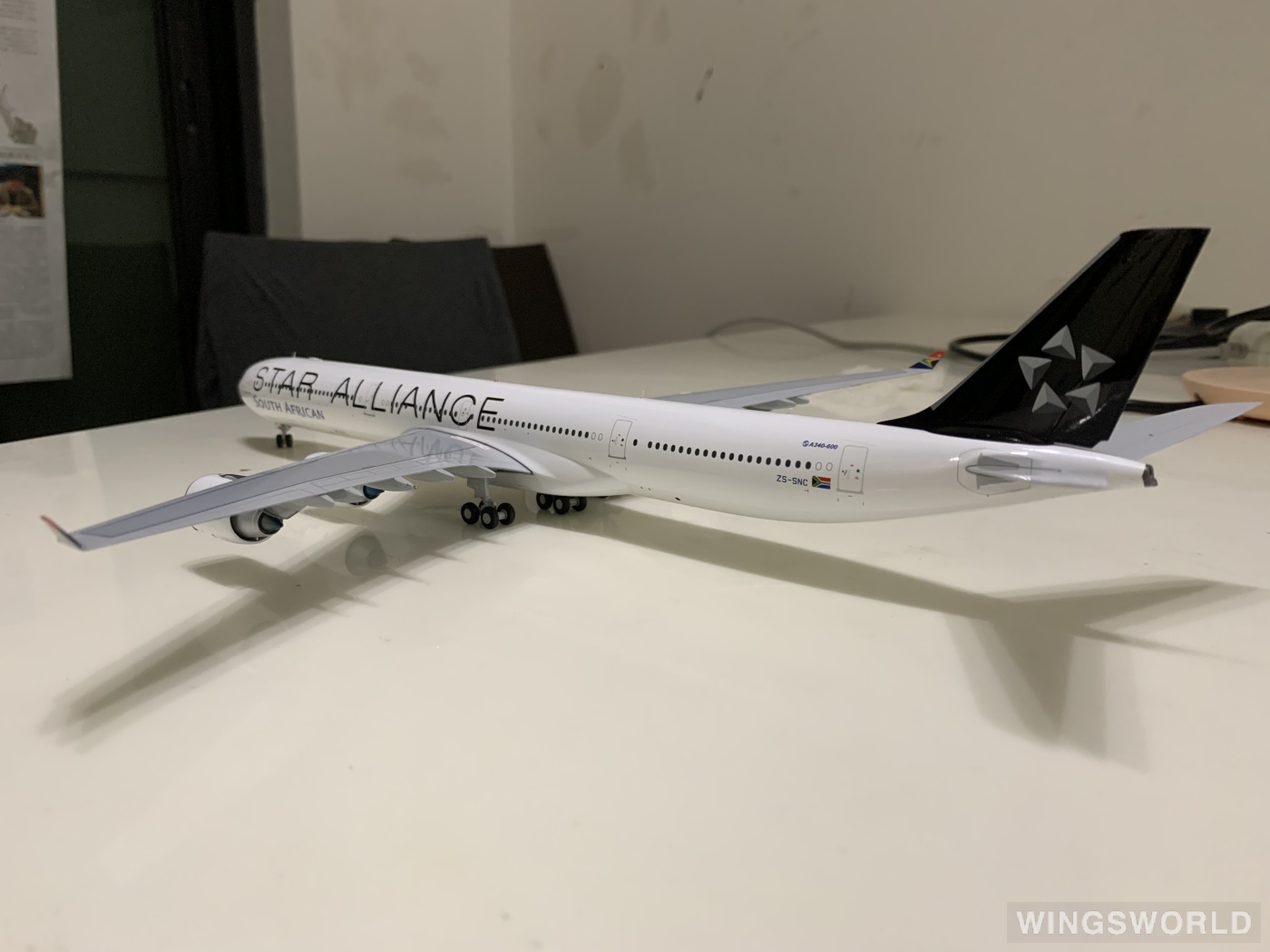 JC Wings 1:200 XX2489 South African Airways 南非航空 Airbus A340-600 ZS-SNC