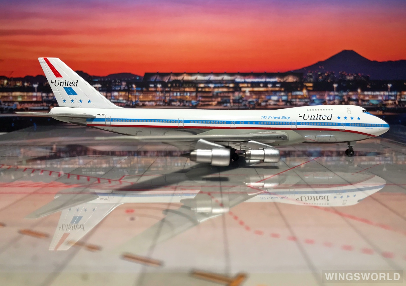 Dragon Models 1:400 55129 United Airlines 美国联合航空 Boeing 747-100 N4735U