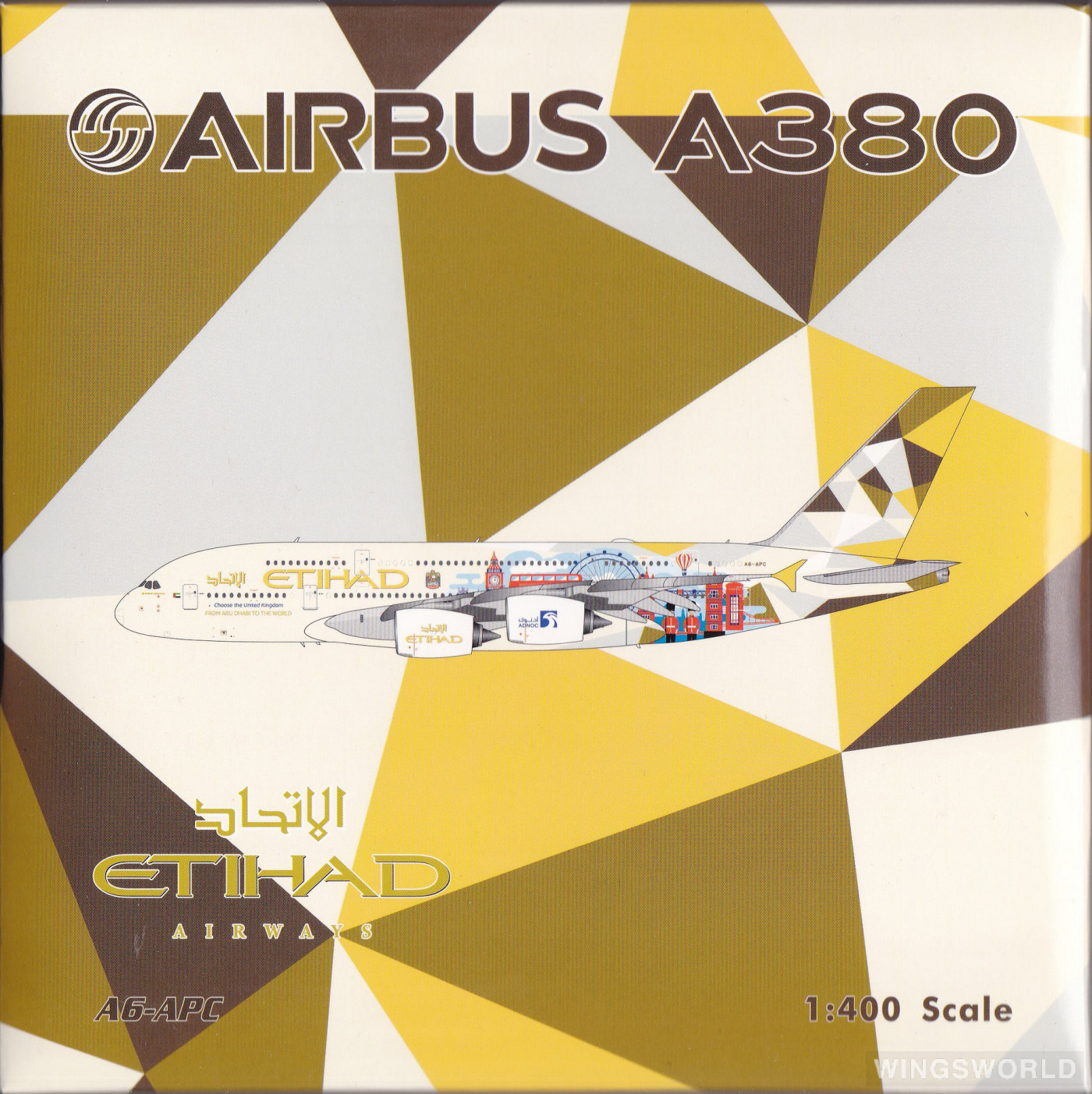 Phoenix 1:400 PH04316 Etihad Airways 阿提哈德航空 Airbus A380-800 A6-APC