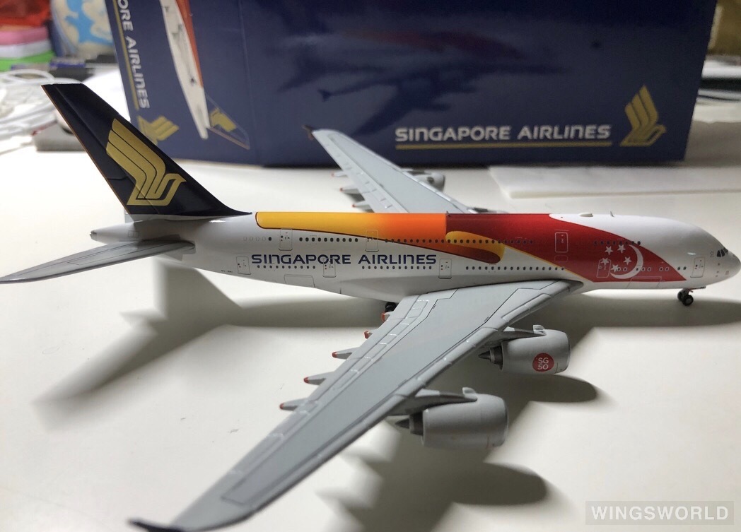 JC Wings 1:400 XX4951 Singapore Airlines 新加坡航空 Airbus A380-800 9V-SKI