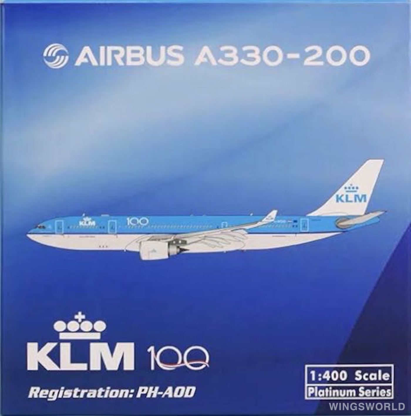 Phoenix 1:400 PH11602 KLM 荷兰皇家航空 Airbus A330-200 PH-AOD
