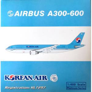 Korean Air 大韩航空 Airbus A300-600 HL7297 1990s colors. With rolling gears. PH10265 Phoenix 1:400