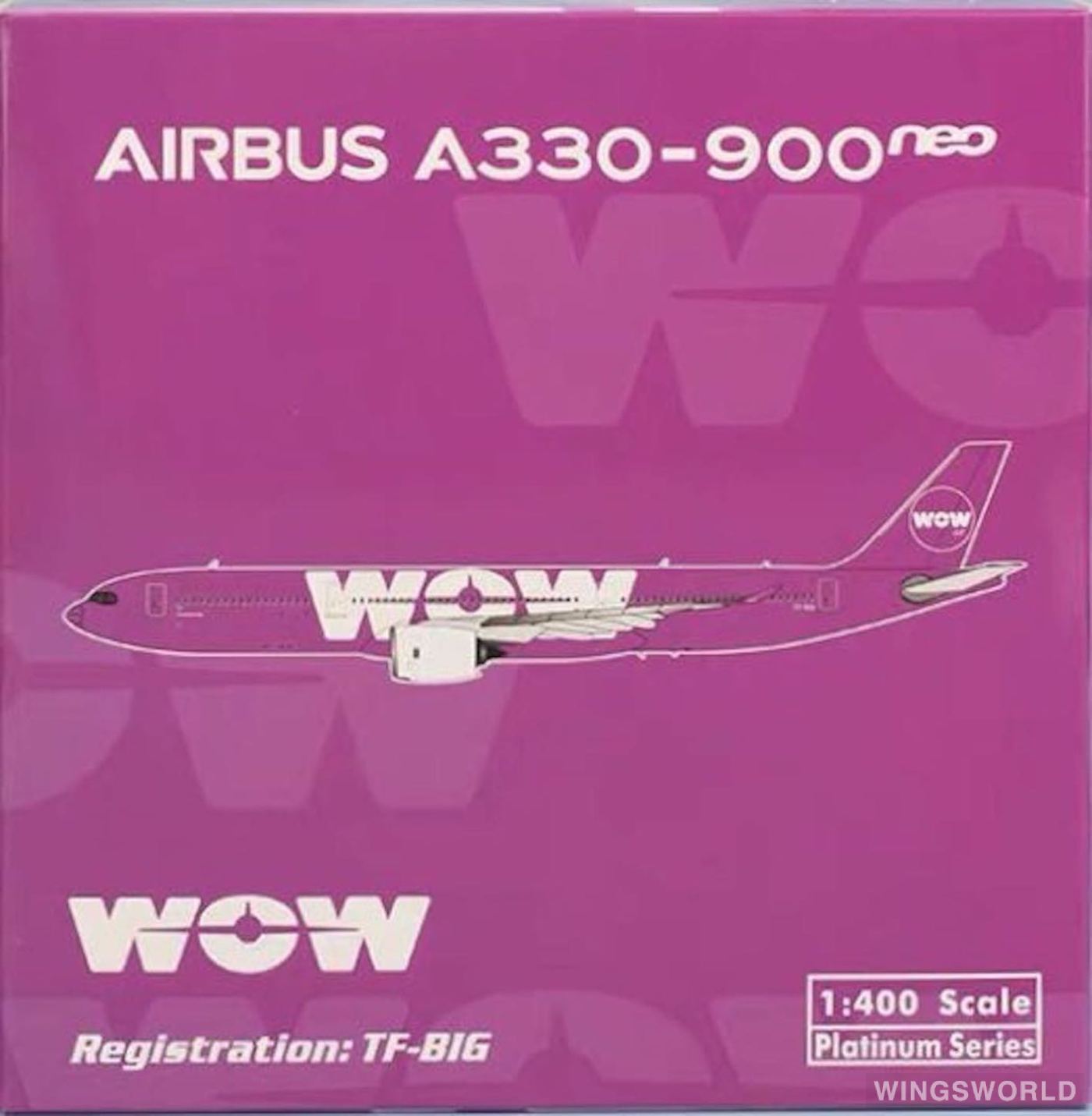 Phoenix 1:400 PH11607 WOW air 沃奥航空 Airbus A330-900neo TF-BIG