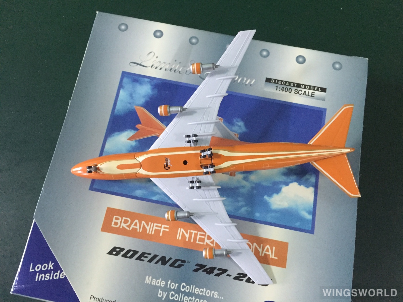 Geminijets 1:400 GJBNF396 Braniff 布兰尼夫国际航空 Boeing 747-200 N602BN