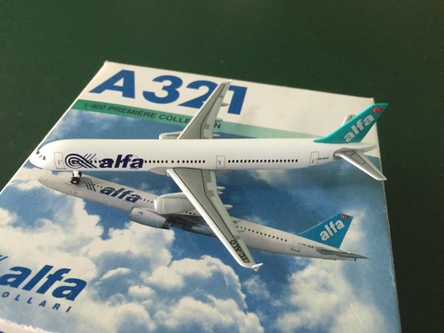 Alfa Airlines 土耳其阿尔法航空 Airbus A321 TC-ALO  603609 Dragon Models 1:400