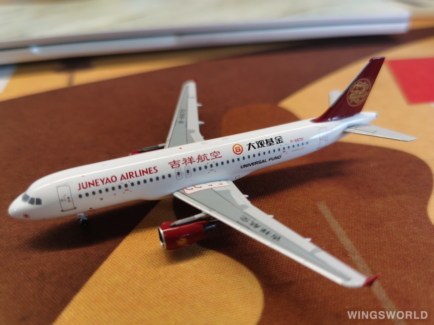 Pandamodel 1:400 PMB6670 Juneyao Airlines 吉祥航空 Airbus A320 B-6670