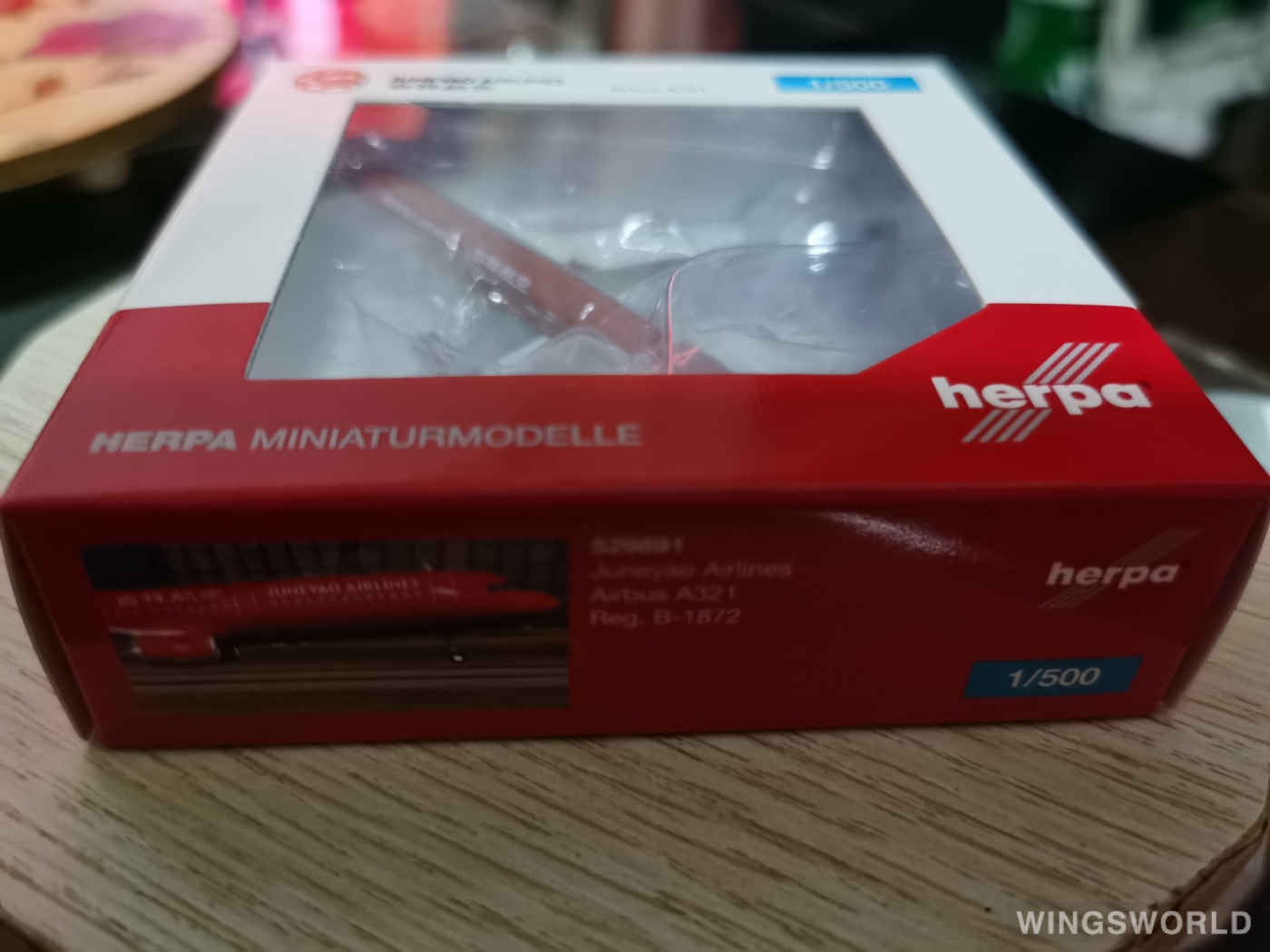 Herpa 1:500 529891 Juneyao Airlines 吉祥航空 Airbus A321 B-1872