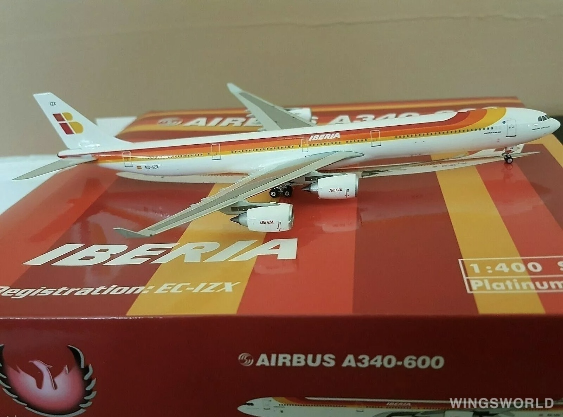 Phoenix 1:400 PH10558 Iberia 西班牙国家航空 Airbus A340-600 EC-IZX